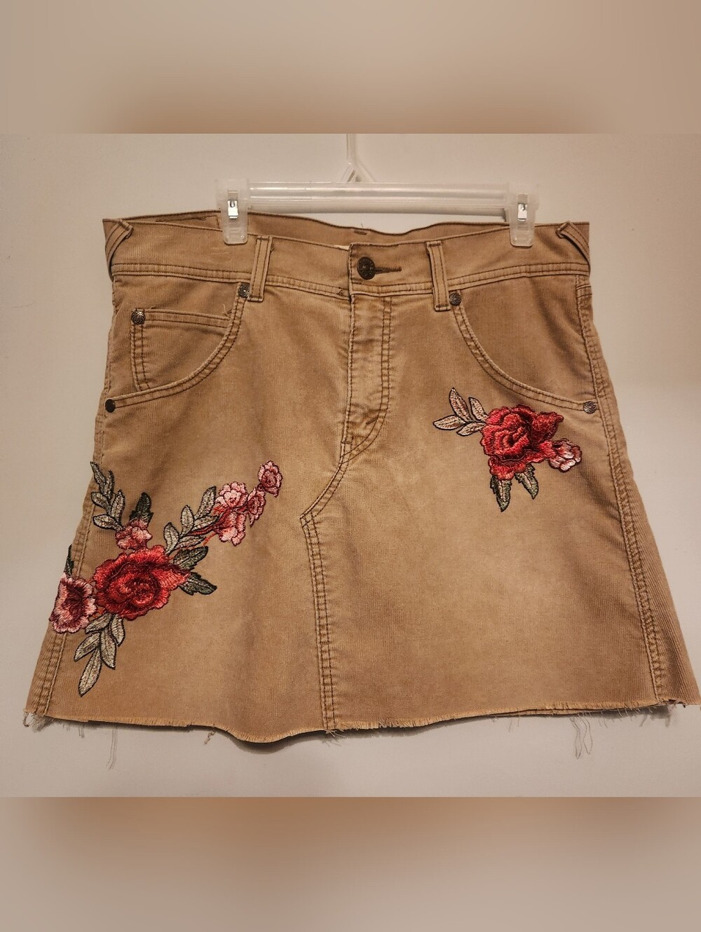 Upcycled/ Embellished Levi's Corduroy Skirt